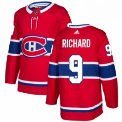 Mens Adidas Montreal Canadiens 9 Maurice Richard Authentic Red Home NHL Jersey 