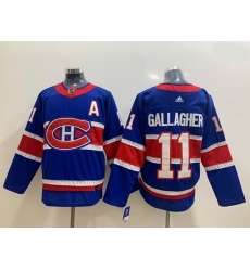 Montreal Canadiens 11 Brendan Gallagher Blue 2020 21 Reverse Retro Ad