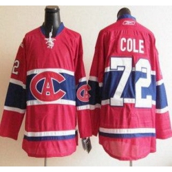 Montreal Canadiens 72 Erik Cole Red NHL Jersey CA