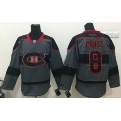 Montreal Canadiens #8 Brandon Prust Charcoal Cross Check Fashion Stitched NHL Jersey