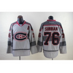 NHL Montreal Canadiens #76 PK Subban Charcoal Cross Check Jerseys