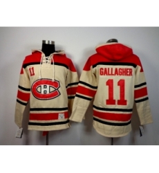 NHL montreal canadiens #11 gallagher cream[pullover hooded sweatshirt]