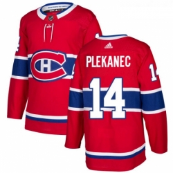 Youth Adidas Montreal Canadiens 14 Tomas Plekanec Premier Red Home NHL Jersey 