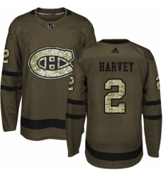 Youth Adidas Montreal Canadiens 2 Doug Harvey Authentic Green Salute to Service NHL Jersey 