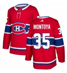 Youth Adidas Montreal Canadiens 35 Al Montoya Authentic Red Home NHL Jersey 