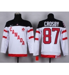 Youth nhl team canada #87 crosby white jerseys[100 th]