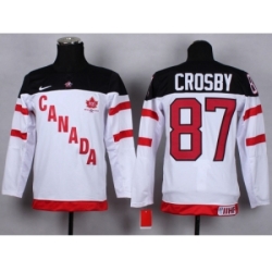 Youth nhl team canada #87 crosby white jerseys[100 th]