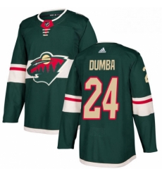 Mens Adidas Minnesota Wild 24 Matt Dumba Authentic Green Home NHL Jersey 