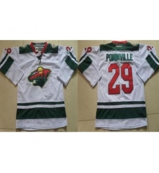 Minnesota Wild #29 Jason Pominville White Stitched NHL Jersey