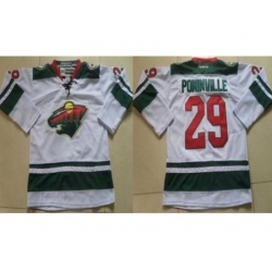 Minnesota Wild #29 Jason Pominville White Stitched NHL Jersey