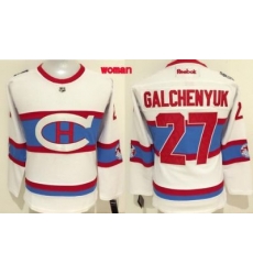 Canadiens #27 Alex Galchenyuk White 2016 Winter Classic Womens Stitched NHL Jersey