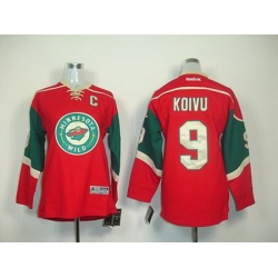 Youth Minnesota Wild 9 KOIVU red Jerseys