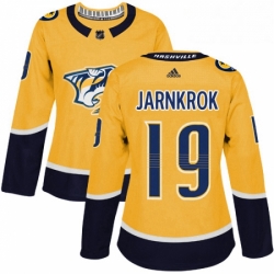 Womens Adidas Nashville Predators 19 Calle Jarnkrok Authentic Gold Home NHL Jersey 