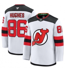 Men New Jersey Devils Active Player Custom White 2024 25 Away Stitched Hockey Jersey