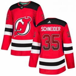 Mens Adidas New Jersey Devils 35 Cory Schneider Authentic Red Drift Fashion NHL Jersey 