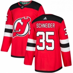 Mens Adidas New Jersey Devils 35 Cory Schneider Authentic Red Home NHL Jersey 