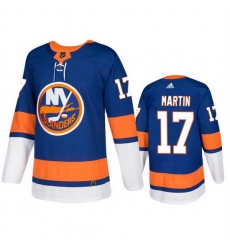 Men New York Islanders 17 Matt Martin Royal Stitched Jersey