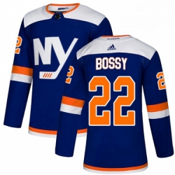 Mens Adidas New York Islanders 22 Mike Bossy Premier Blue Alternate NHL Jersey 