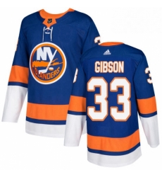 Mens Adidas New York Islanders 33 Christopher Gibson Premier Royal Blue Home NHL Jersey 