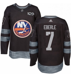 Mens Adidas New York Islanders 7 Jordan Eberle Premier Black 1917 2017 100th Anniversary NHL Jersey 