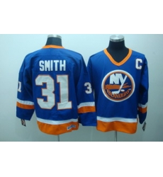 New York Islanders 31 Billy Smith Blue Throwback CCM C patch