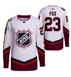 Men New York Rangers 23 Adam Fox 2022 2022 All Star White Stitched Jersey