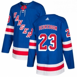 Mens Adidas New York Rangers 23 Jeff Beukeboom Premier Royal Blue Home NHL Jersey 