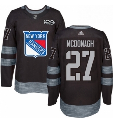 Mens Adidas New York Rangers 27 Ryan McDonagh Premier Black 1917 2017 100th Anniversary NHL Jersey 