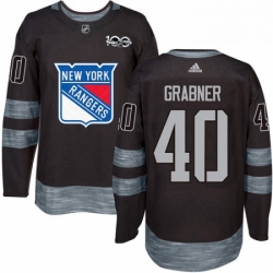 Mens Adidas New York Rangers 40 Michael Grabner Premier Black 1917 2017 100th Anniversary NHL Jersey 