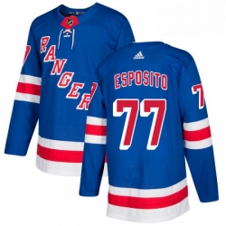 Mens Adidas New York Rangers 77 Phil Esposito Premier Royal Blue Home NHL Jersey 