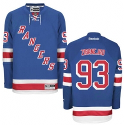 Mens Mika Zibanejad New York Rangers #93 Authentic Royal Blue Home Reebok Jersey