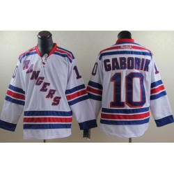 New York Rangers 10 Marian Gaborik White NHL Jerseys