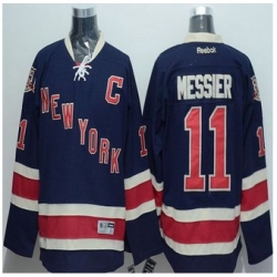 New York Rangers #11 Mark Messier Dark Blue Third Stitched NHL Jersey