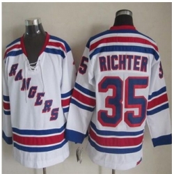 New York Rangers #35 Mike Richter White CCM Throwback Stitched NHL Jersey