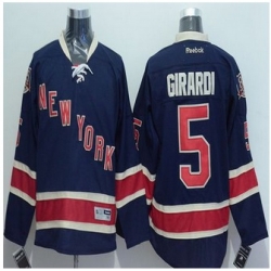 New York Rangers #5 Dan Girardi Navy Blue Alternate Stitched NHL Jersey