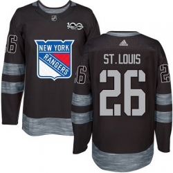 Rangers #26 Martin St Louis Black 1917 2017 100th Anniversary Stitched NHL Jersey