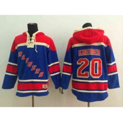 nhl jerseys new york rangers #20 kreider blue[pullover hooded sweatshirt]