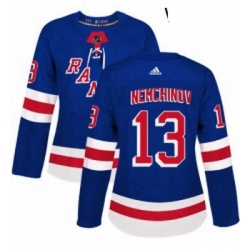 Womens Adidas New York Rangers 13 Sergei Nemchinov Premier Royal Blue Home NHL Jersey 