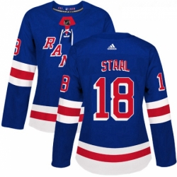 Womens Adidas New York Rangers 18 Marc Staal Authentic Royal Blue Home NHL Jersey 