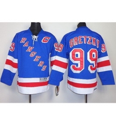 Kids New York Rangers #99 Wayne Gretzky Blue NHL Jerseys