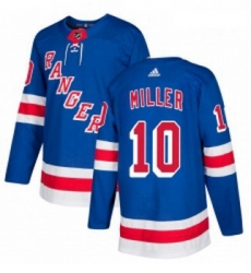 Youth Adidas New York Rangers 10 JT Miller Authentic Royal Blue Home NHL Jersey 