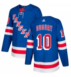 Youth Adidas New York Rangers 10 Ron Duguay Authentic Royal Blue Home NHL Jersey 