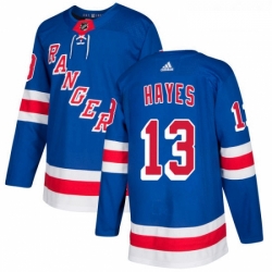 Youth Adidas New York Rangers 13 Kevin Hayes Premier Royal Blue Home NHL Jersey 