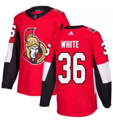 Mens Adidas Ottawa Senators 36 Colin White Red Home Authentic Stitched NHL Jersey 