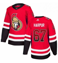 Mens Adidas Ottawa Senators 67 Ben Harpur Authentic Red Drift Fashion NHL Jersey 