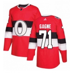 Youth Adidas Ottawa Senators 71 Gabriel Gagne Authentic Red 2017 100 Classic NHL Jersey 