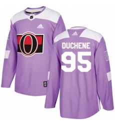 Youth Adidas Ottawa Senators 95 Matt Duchene Authentic Purple Fights Cancer Practice NHL Jersey 