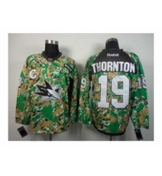 NHL Jerseys San Jose Sharks #19 Thornton Camo Jerseys[patch C]