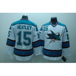 San Jose Sharks 15 heatley white Jerseys