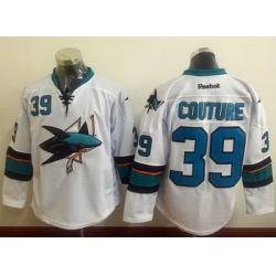 Sharks #39 Logan Couture White Stitched NHL Jersey